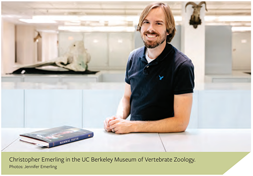 Christopher Emerling in the UC Berkeley Museum of Vertebrate Zoology